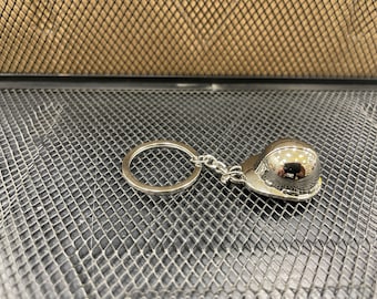 Custom Metal Hard Hat Ornament / Keychain chain . Ornament loop and Keychain included.