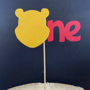 WINNIE the POOH Cake Topper, Winnie the Pooh Cupcake toppers,  POOH 1st Birthday, Winnie Decorations,   Photo Prop, Smash Cake