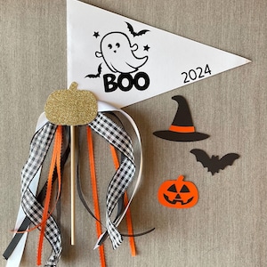 Boo Halloween Flag/Halloween Photo Prop/Boo Basket Decor/Assembled Trick or Treat Flag/Halloween Decoration/Ghost Flag