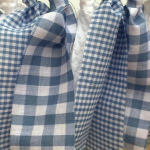 Mini Garland, Blue and White Gingham, Mini Banner, Wall Hanging ...