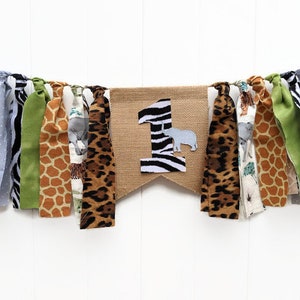Jungle Safari Kinderstoel Banner, Lion King Garland, Jungle Party, Safari Decoratie, Foto Prop, Jungle Kinderstoel Garland, Wild One Garland