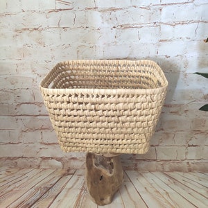 Large practical, functional and decorative natural fiber storage basket L: 40x30x30 cm