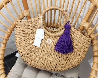 Personalized pompom tassel basket