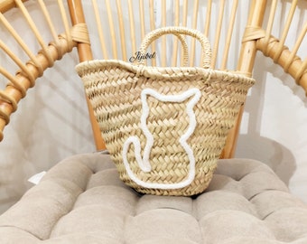 Personalized cat basket for girl, boy or for decoration