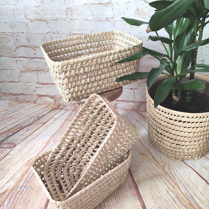 Panier de rangement en osier pratique, fonctionnel et décoratif imagem 4