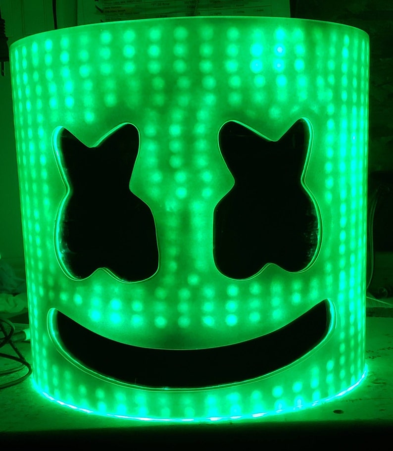 Marshmello helmet led Heavy Duty Comes with 10000 miliamp Etsy