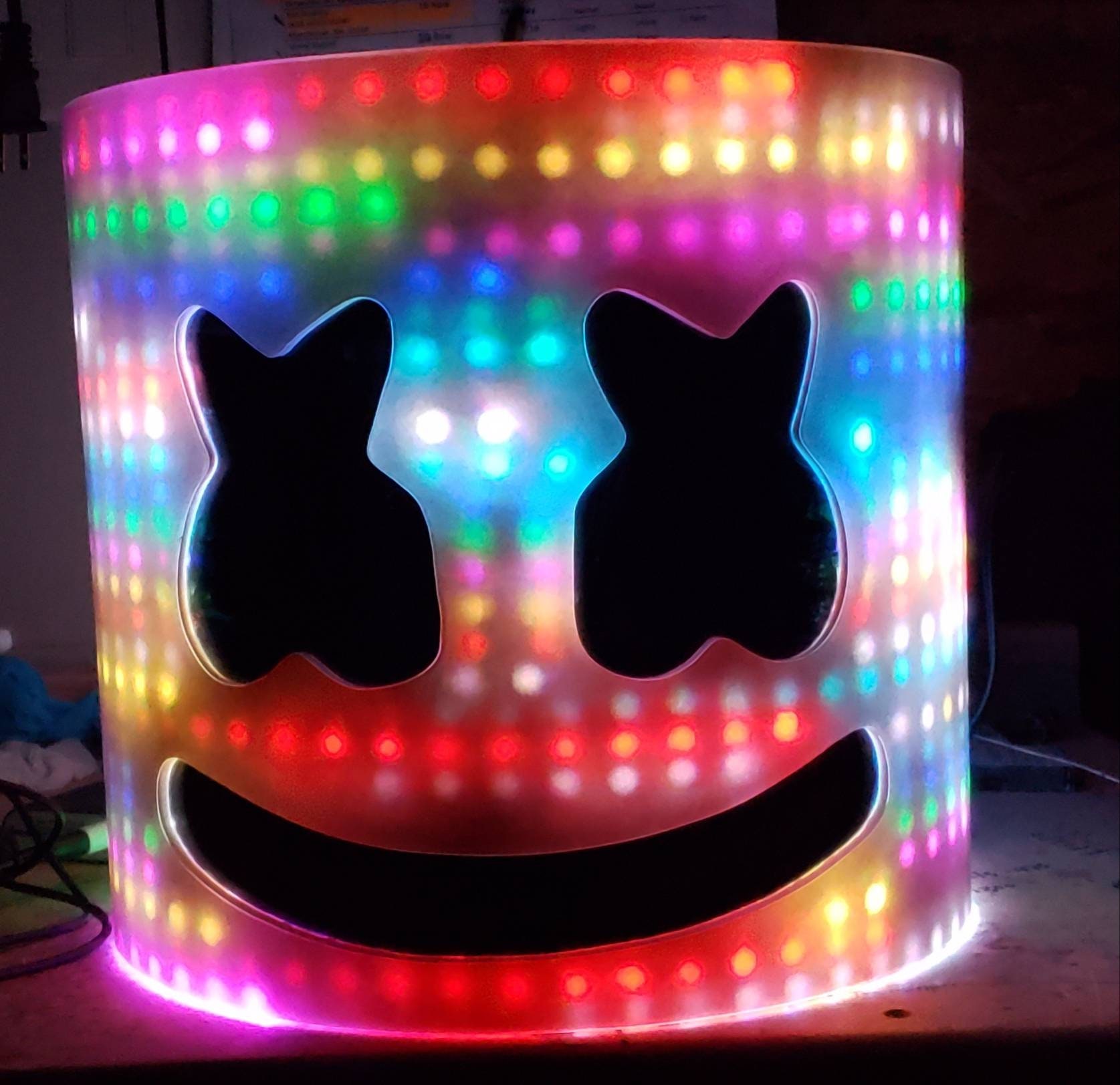 Marshmello helmet led Heavy Duty Etsy