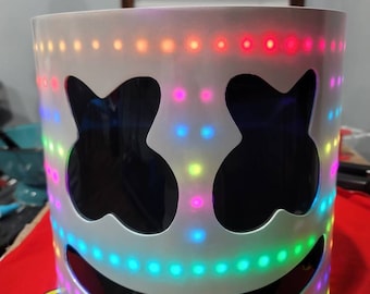 DJ Marshmello Wecker marshmallow LED Nachtlicht Digital  Wecker Best Geschenk A 