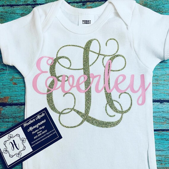 baby girl monogrammed onesies