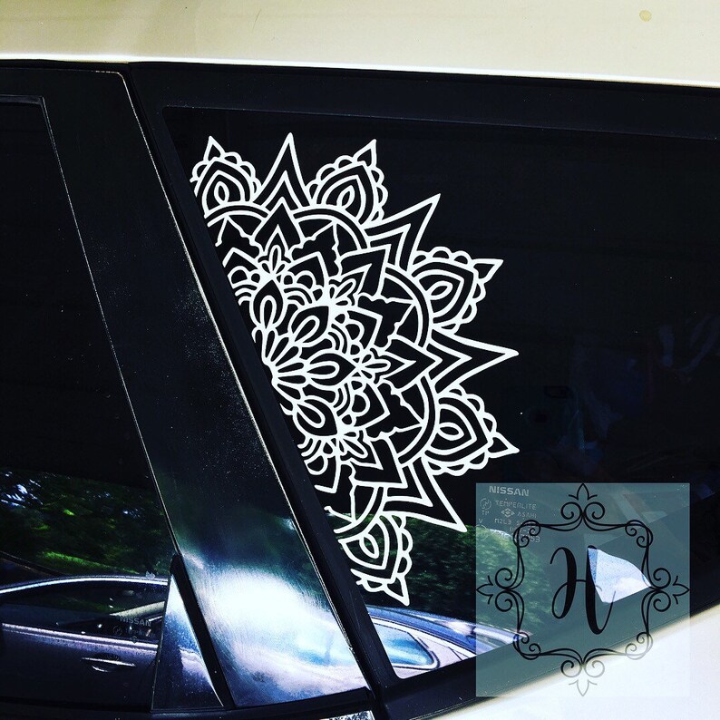 Download Mandala Car Decal Half Mandala Sacred Geometry Decal ...