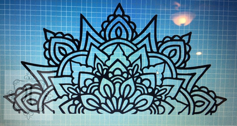 Download Mandala Car Decal Half Mandala Sacred Geometry Decal ...