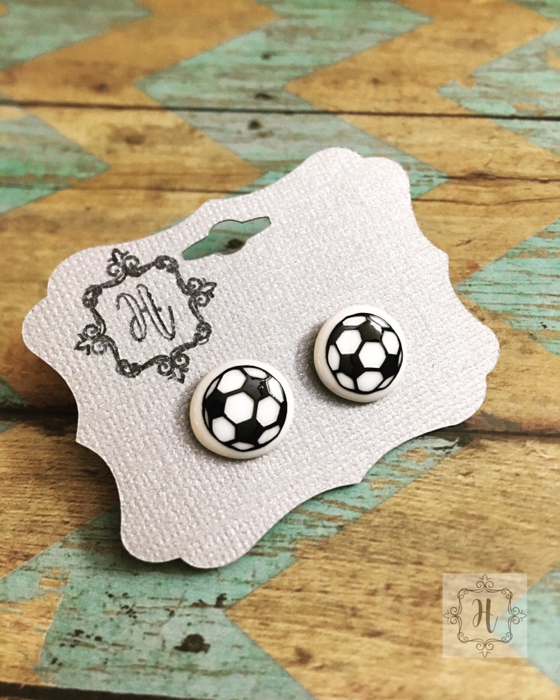 Soccer Earrings Soccer Jewelry Soccer Accessories Soccer Etsy