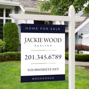 Real Estate Yard Sign -Personalized Custom Home for Sale -  in Weather Resistant  Plastic or Metal