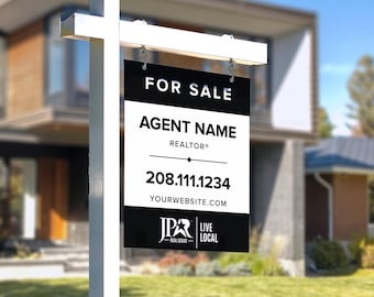 Black & White Custom Realtor Sign | 'For Sale' Real Estate Yard Sign | Personalized Property Sign