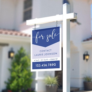 For Sale By Owner Personalized Real Estate Yard Sign in Weather Resistant Corrugated Plastic - Custom