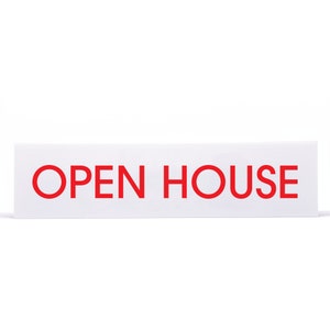 Open House Real Estate Sign Rider in Aluminum