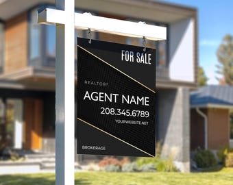 Customizable Realtor 'For Sale' Sign | Modern Real Estate Yard Sign