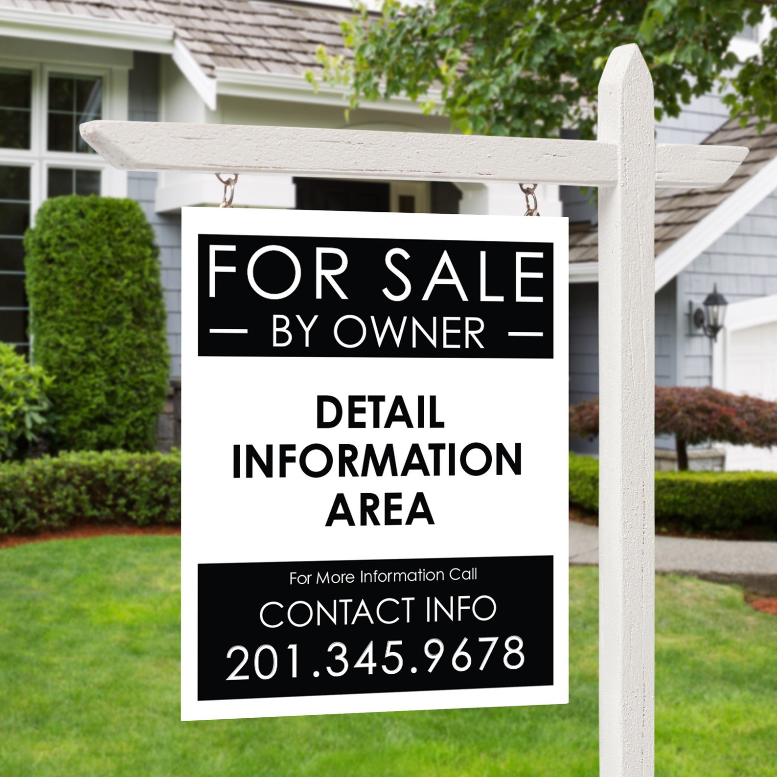 Real Estate Sign for Sale by Owner Etsy