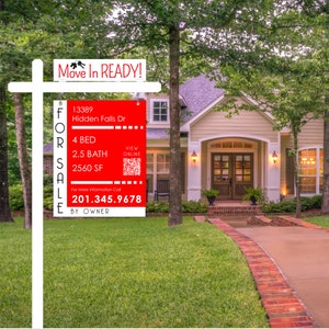 Move In Ready Sign Real Estate Sign Rider- Move in Ready -cute and Unique Topper - Etsy