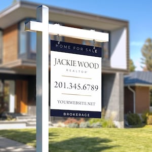 Real Estate Yard Sign -Personalized Custom Home for Sale -  in Weather Resistant  Plastic or Metal