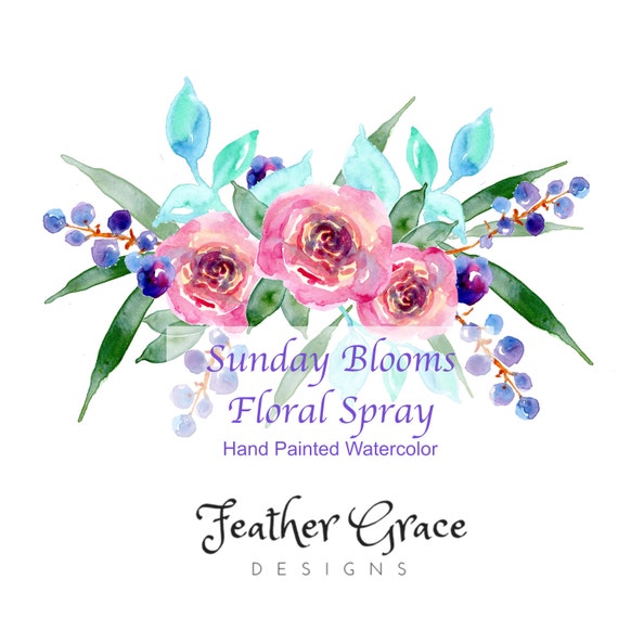 Download Free Pink Watercolor Flowers Wedding Flowers Clip Art Wedding Etsy SVG Cut Files