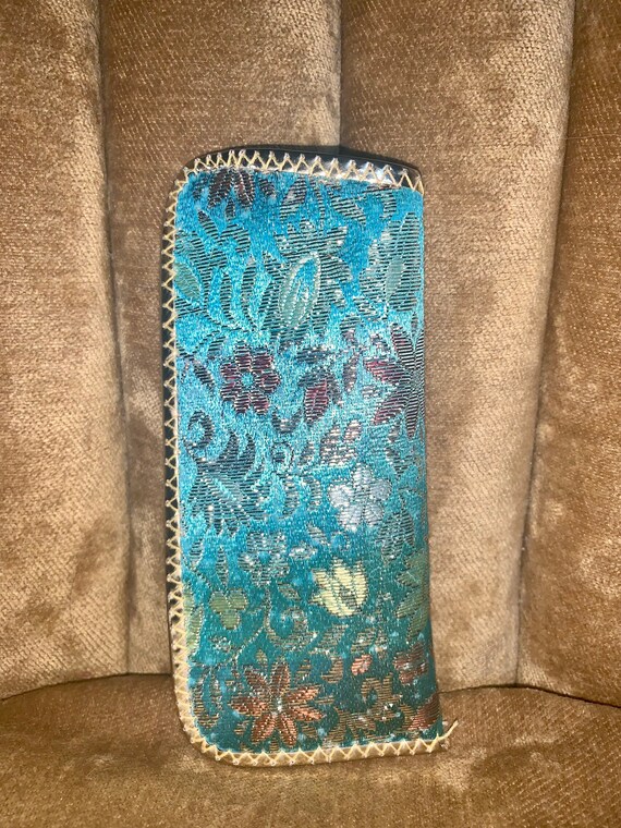 Vintage 60’s Chinese Silk Pattern Eyeglass Case - image 2