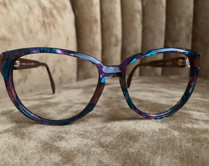 Vintage 80’s Silhouette Multicolor Gold Embellished Glasses Frames