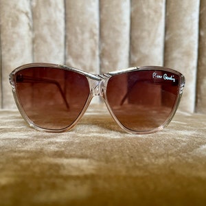 Vintage 80&#39;s Pierre Cardin Gold Twist Logo Lunettes de soleil