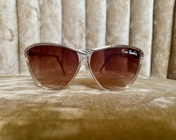Vintage 80’s Pierre Cardin Gold Twist Logo Sunglasses