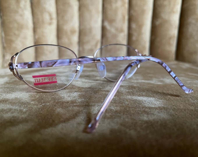 Vintage 80’s NOS Lilac Abalone Gold Glasses Frames