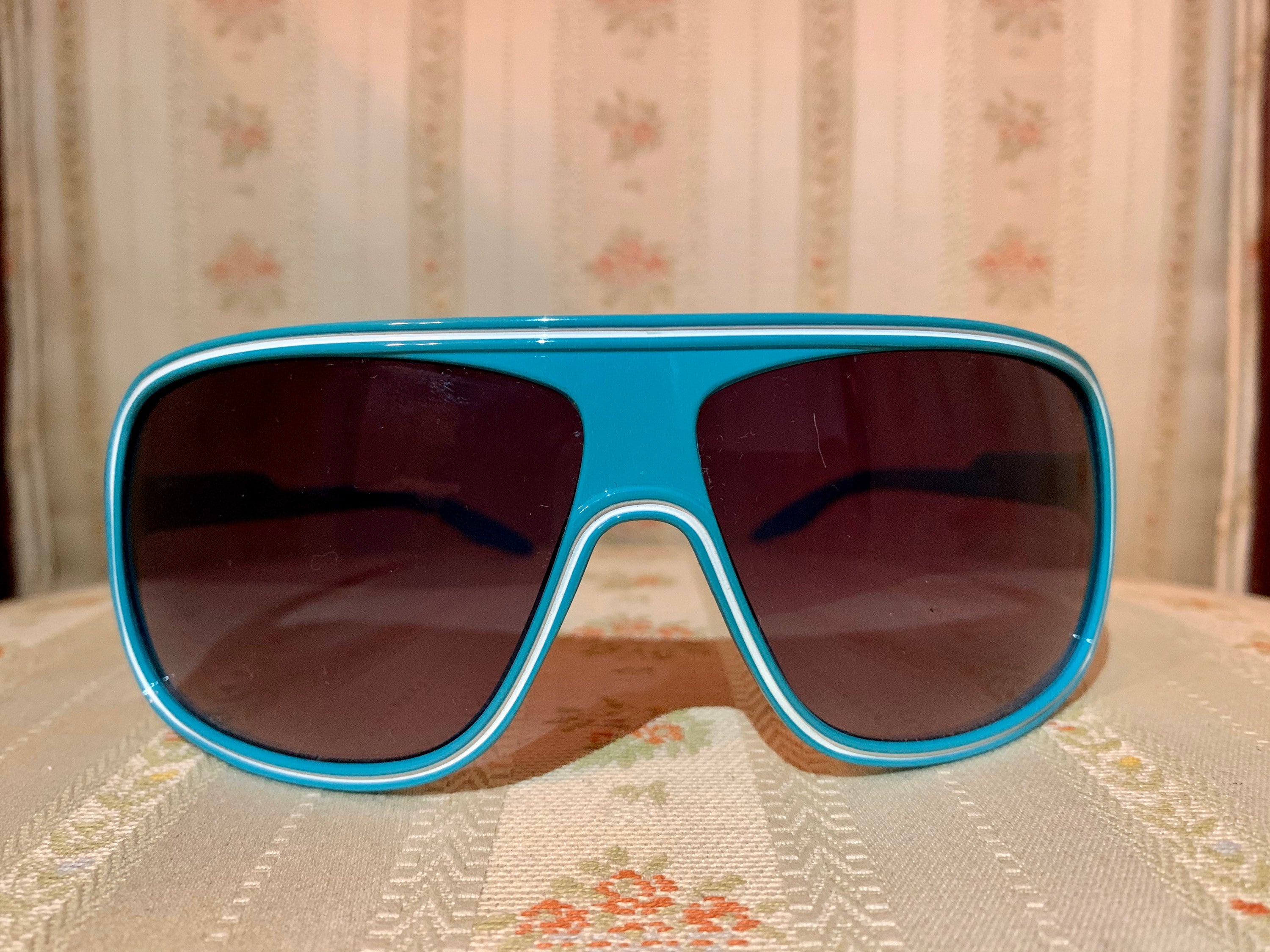 Vintage 80 S Turquoise Aviator Sunglasses