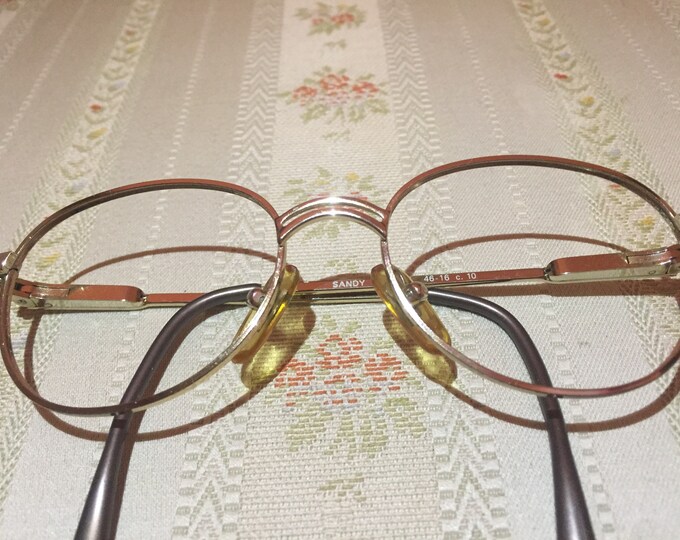 Vintage 80's Children's Gold Grand Italia Glasses Frames