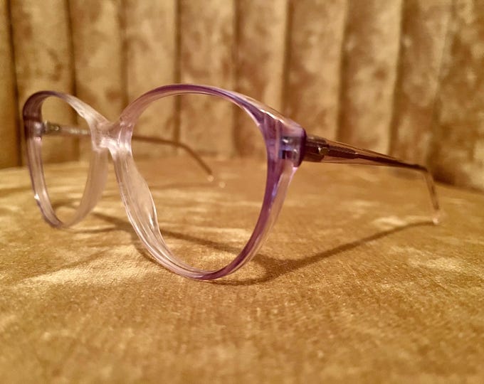Vintage 80’s Purple & Clear Glasses Frames