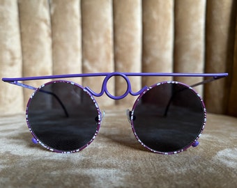 vintage 80's NOS Purple Argenta Optik Steampunk Lunettes de soleil