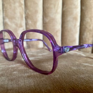 Vintage 80’s Diane von Furstenberg DVF Purple Logo Glasses Frames