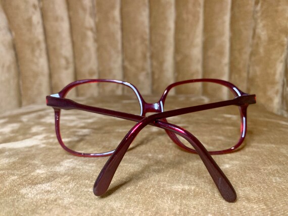 Vintage 70’s Luxottica Maroon Acetate Glasses/Fram