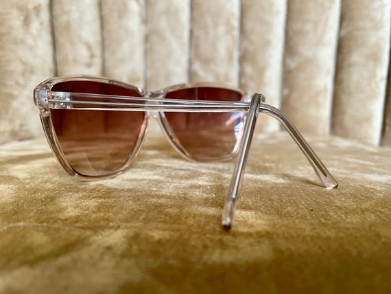 Monture De Lunettes Vintage Pierre Cardin Années 70/80 - Transparent/marron - Made In France - Réf. REYNIA