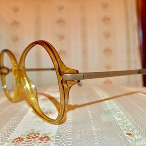 Vintage 80&#39;s NOS Zeiss Amber and Bronze Glasses Frames