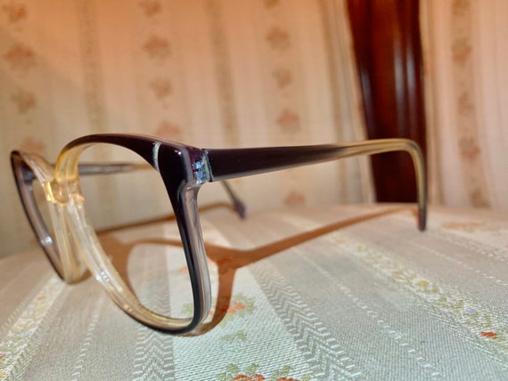 Vintage 1980’s Clear and Grey Glasses Frames - image 4