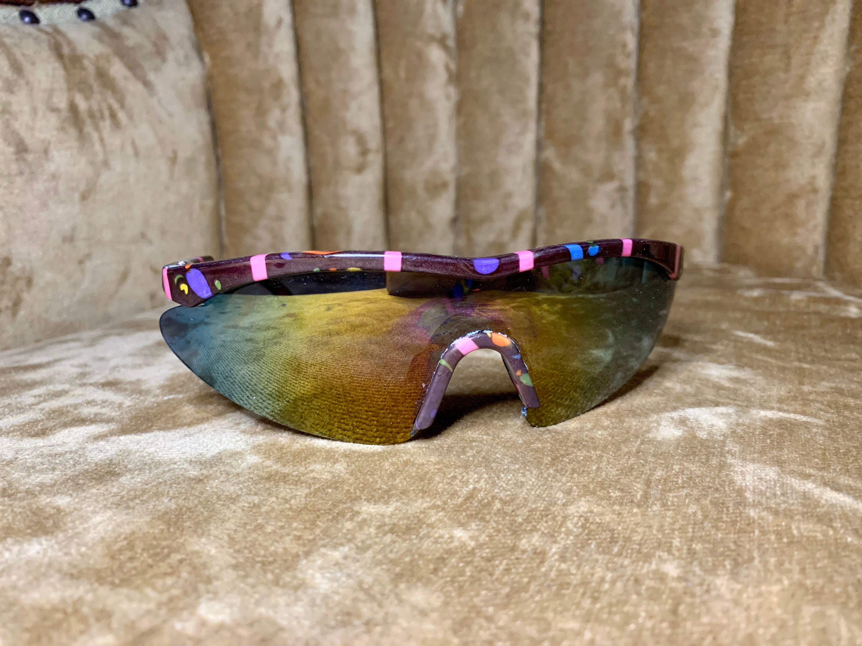 Vintage 90’s Multicolored Mirrored Sports Goggles Sunglasses