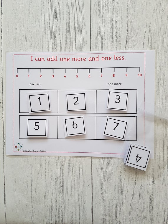 One More One Less Maths Game Teaching Resources Learning Etsy