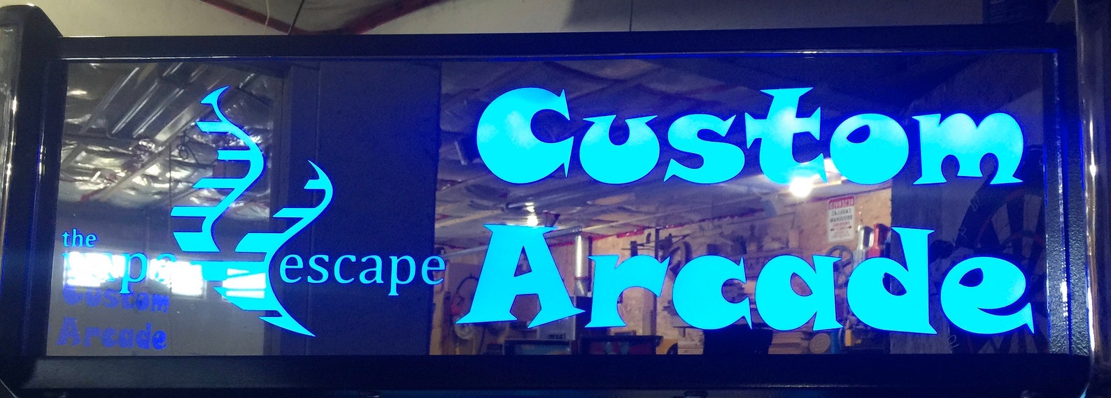 Custom Arcade Marquees Done on an Acrylic Mirror. Made to the Size You Require. Reproductions of ...