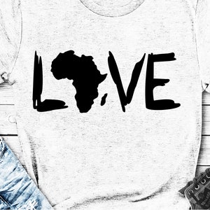 liefde Afrika svg, cut bestand voor cricut, Afrikaanse Amerikaanse dxf, zwart meisje, zwarte vrouw svg, zwarte moeder svg, zwarte moeder svg, Afrika kaart svg