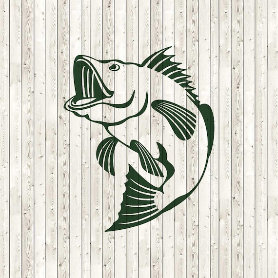 Bass fish SVG Fishing SVG files Bass SVG Vector files for | Etsy