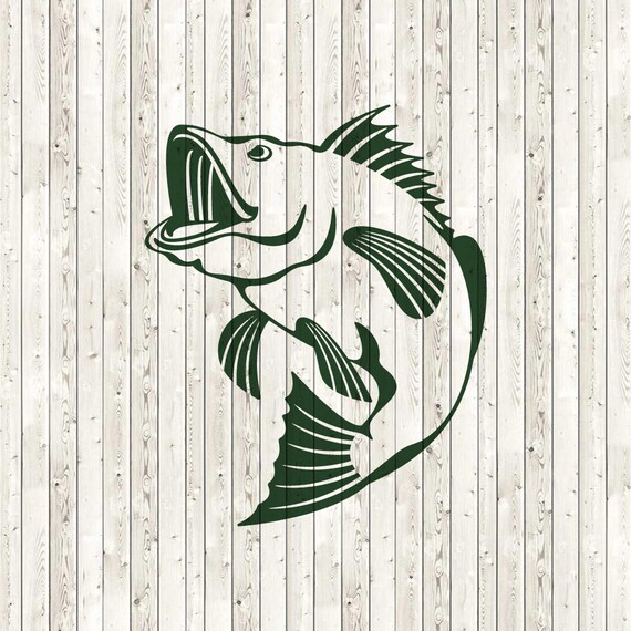 Download Bass fish SVG Fishing SVG files Bass SVG Vector files for | Etsy