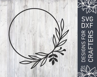 Floral Frame Svg, Floral Svg File, Floral Dxf file, Floral Design For Cricut, Cutting File, Cut File, Digital Download