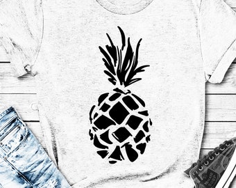 pineapple svg file, summer svg, pine apple dxf, cut file for cricut, t-shirt design for silhouette, vector file for cutting machines