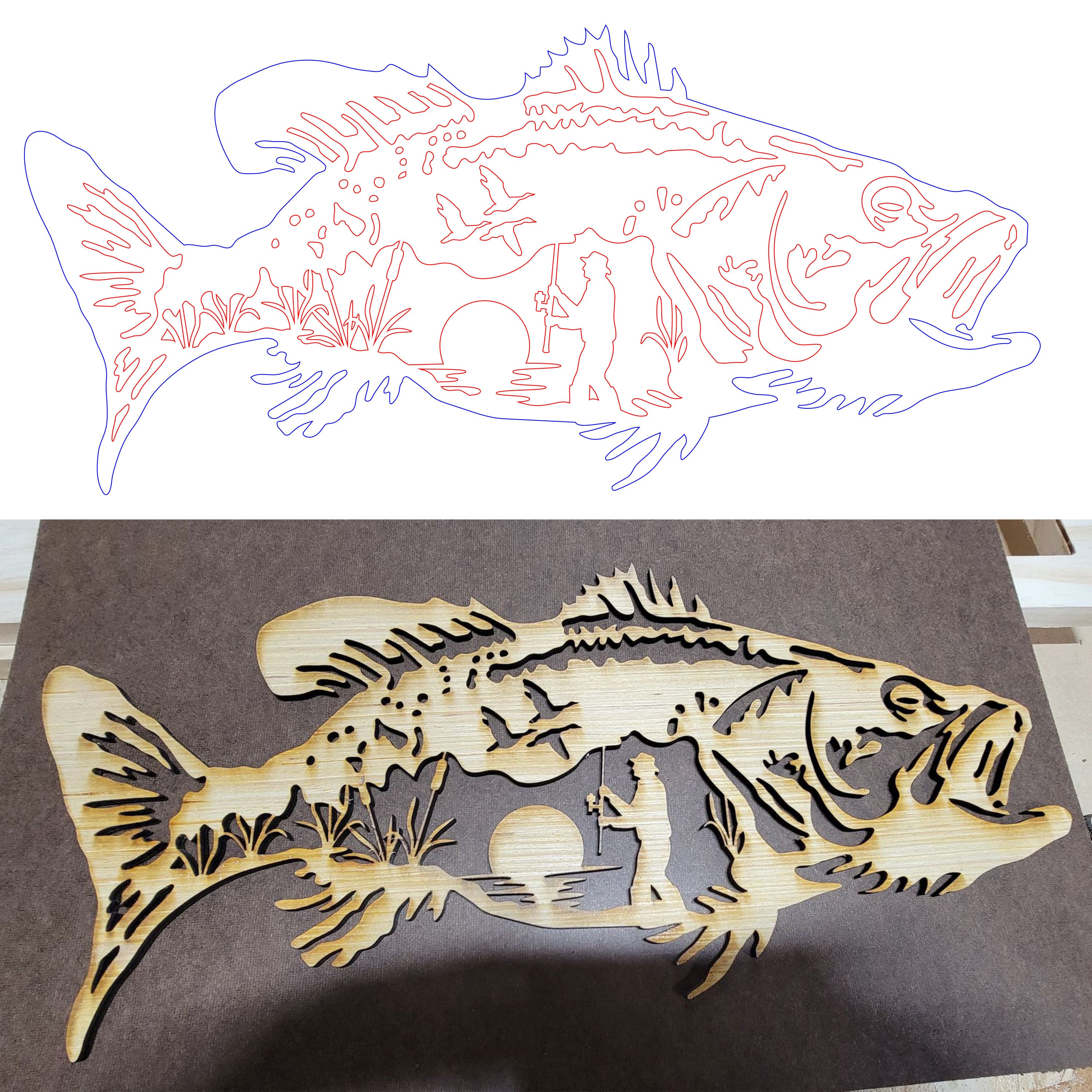 Fishing Die Cut 