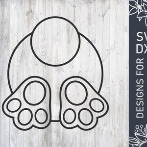 Easter Bunny Monogram Svg File, Bunny Dxf File, Easter Vector, Easter Cut File, Bunny Cutting File For Cricut, Digital Download
