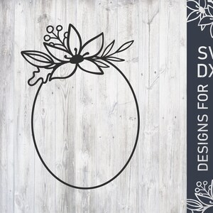 Floral Frame Svg, Floral Svg File, Floral Dxf file, Floral Design For Cricut, Cutting File, Cut File, Digital Download